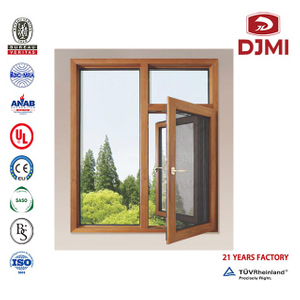 Fenêtre en bois en aluminium coulissant pour la chambre à coucher